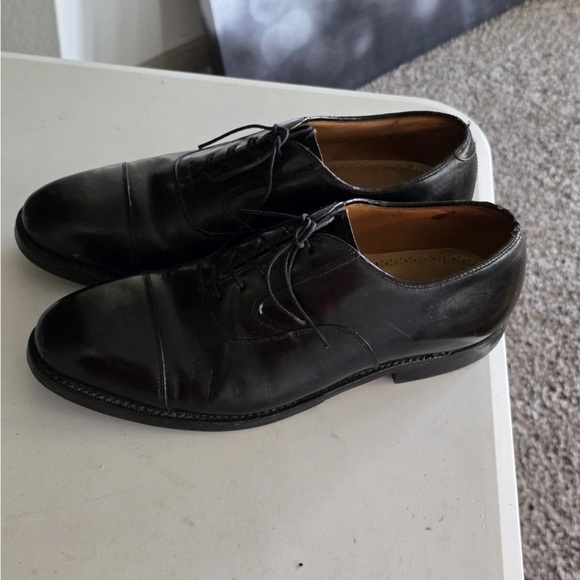 Johnston & Murphy Dress Shoes 8.5 Men Optima Black Leather Lace Up Excellent - Picture 5 of 14